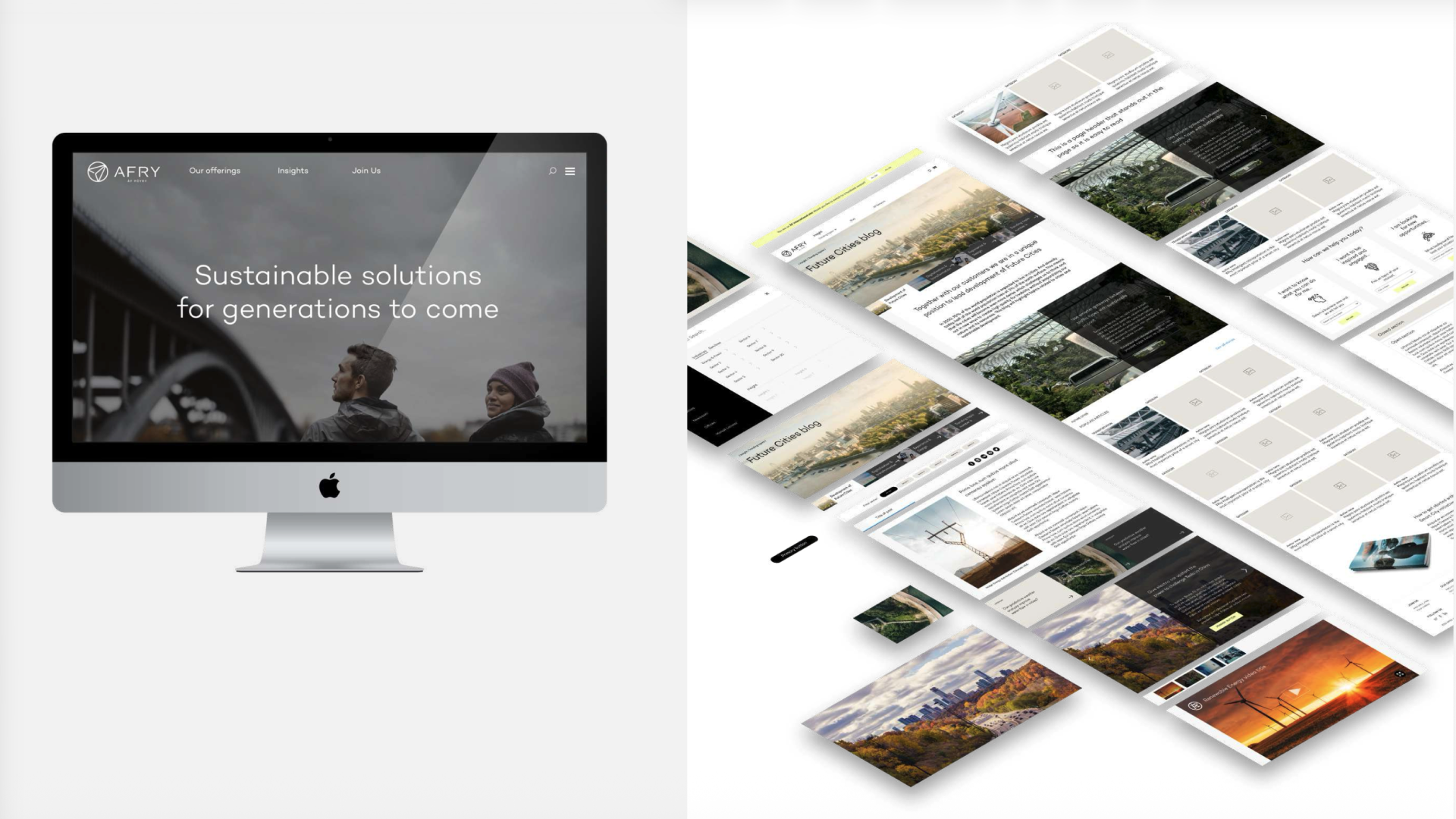 Unified service portfolio, Global & local websites for AFRY